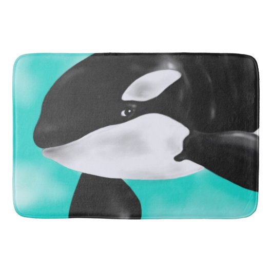 Cute Orca Whale Badmat (Voorkant)