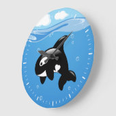 Cute Orca Whale in Ocean Grote Klok (Hoek)