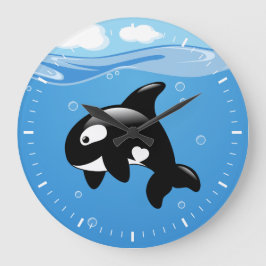 Cute Orca Whale in Ocean Grote Klok