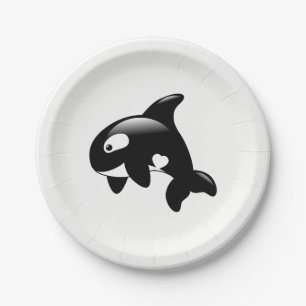 Cute Orca Whale Papieren Bordje