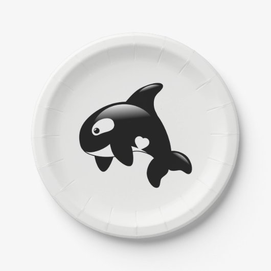 Cute Orca Whale Papieren Bordje (Voorkant)