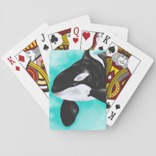 Cute Orca Whale Speelkaarten