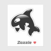 Cute Orca Whale Sticker (Vel)