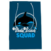 Cute Orca Whale Watchad Squad Zee Animal Medium Cadeauzakje (Voorkant)