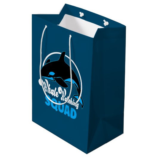 Cute Orca Whale Watchad Squad Zee Animal Medium Cadeauzakje (Achterkant Gekanteld)