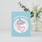 Cute Orca Whale Yin Yang Briefkaart (Staand voorkant)