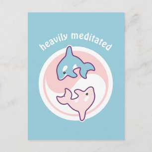 Cute Orca Whale Yin Yang Briefkaart