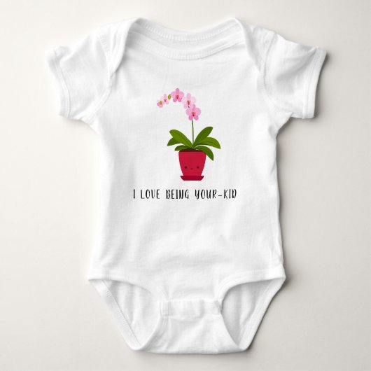 Cute Orchid Cartoon Babysuit Romper (Voorkant)