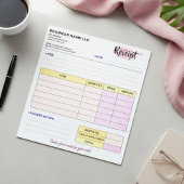 Cute Order Receipts | Small Business Name Invoice Notitieblok