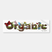 Cute Organic bumper sticker. Denk groen! Bumpersticker (Voorkant)