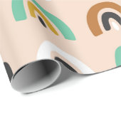 Cute Organic Rainbow Stripes Seamless Pattern Cadeaupapier (Rol Hoek)