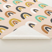 Cute Organic Rainbow Stripes Seamless Pattern Sherpa Deken (3/4)
