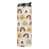 Cute Organic Rainbow Stripes Seamless Pattern Thermosbeker (Gedraaid links)