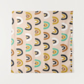 Cute Organic Rainbow Stripes Seamless Pattern Wandkleed (Voorkant (horizontaal))