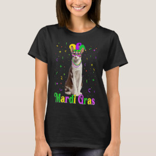Cute Oriental Cat Funny Animals Lover Mardi Gras C T-shirt