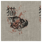 Cute oriental stijl neko cat design stof (Close Up)