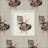 Cute oriental stijl neko cat design stof (Delen)