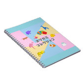 "Cute Origami Animal Pattern – Soft Pastel Japanes Notitieboek (Rechterzijde)