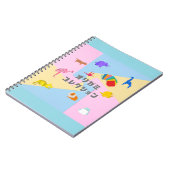 "Cute Origami Animal Pattern – Soft Pastel Japanes Notitieboek (Linkerzijde)