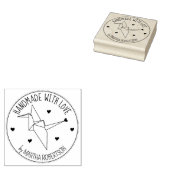 Cute Origami Custom Handmade with love, Rubberstempel (Gestempeld)