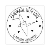 Cute Origami Custom Handmade with love, Rubberstempel (Afrduk)