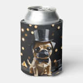 Cute Origami Dog with Top Hat Koozie (Blikje Voorkant)