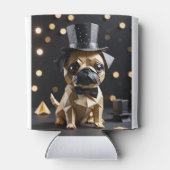 Cute Origami Dog with Top Hat Koozie (Achterkant)
