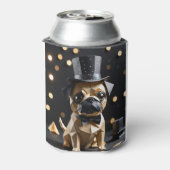 Cute Origami Dog with Top Hat Koozie (Blikje Achterkant)