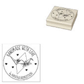 Cute Origami Flower Custom Handmade with love, Rubberstempel (Gestempeld)