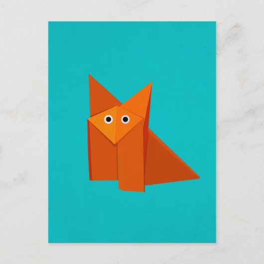Cute Origami Fox Briefkaart (Voorkant)