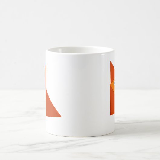 Cute Origami Fox Children's Koffiemok (Center)