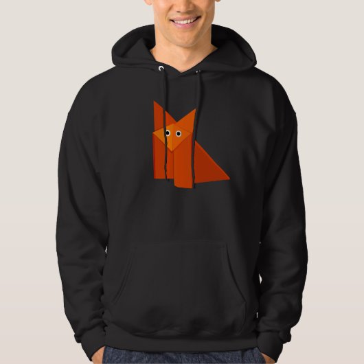 Cute Origami Fox Geometric Kawaii Hoodie (Voorkant)