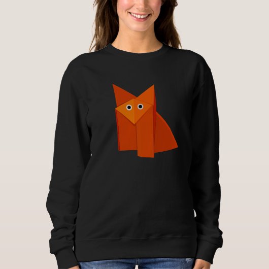 Cute Origami Fox Geometric Kawaii Trui (Voorkant)