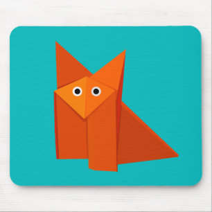 Cute Origami Fox Muismat
