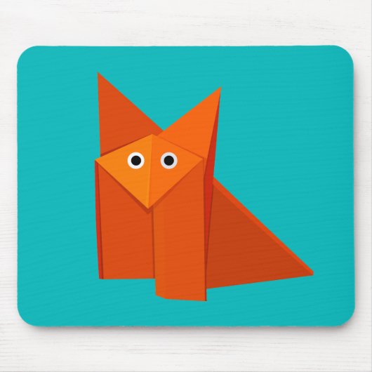 Cute Origami Fox Muismat (Voorkant)