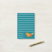Cute Origami Fox Post-it® Notes (Op bureau)