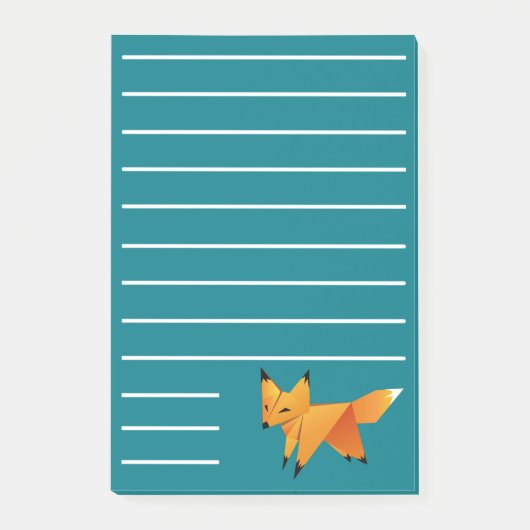 Cute Origami Fox Post-it® Notes (Voorkant)