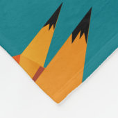 Cute Origami Foxes Monogrammed Fleece Deken (Hoek)