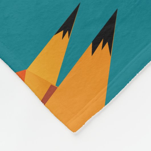 Cute Origami Foxes Monogrammed Fleece Deken (Hoek)