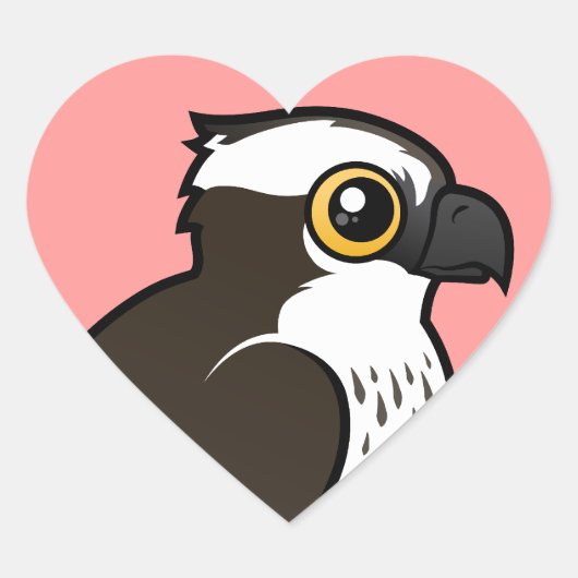 Cute Osprey Hart Sticker (Voorkant)