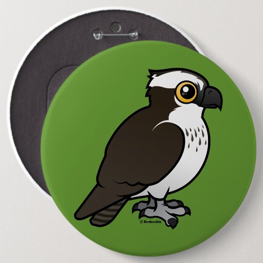 Cute Osprey Ronde Button 6,0 Cm (Voorkant /achterkant)