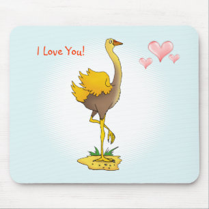 Cute ostrich muismat