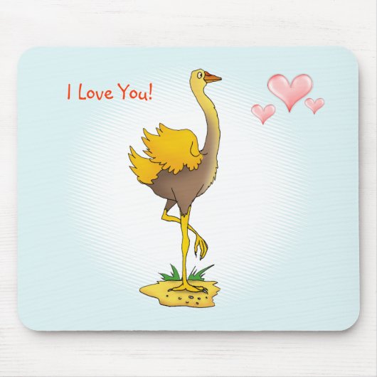 Cute ostrich muismat (Voorkant)