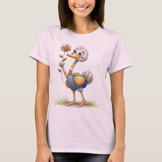 Cute Ostrich T-shirt (Voorkant)