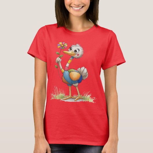 Cute Ostrich T-shirt (Voorkant)