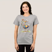 Cute Ostrich Tri-Blend Shirt (Voorkant volledig)