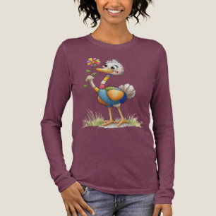 Cute Ostrich Tri-Blend Shirt