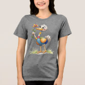 Cute Ostrich Tri-Blend Shirt (Voorkant)