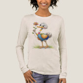 Cute Ostrich Tri-Blend Shirt (Voorkant)