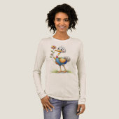 Cute Ostrich Tri-Blend Shirt (Voorkant)